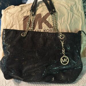 Michael Kors, black snakeskin bag